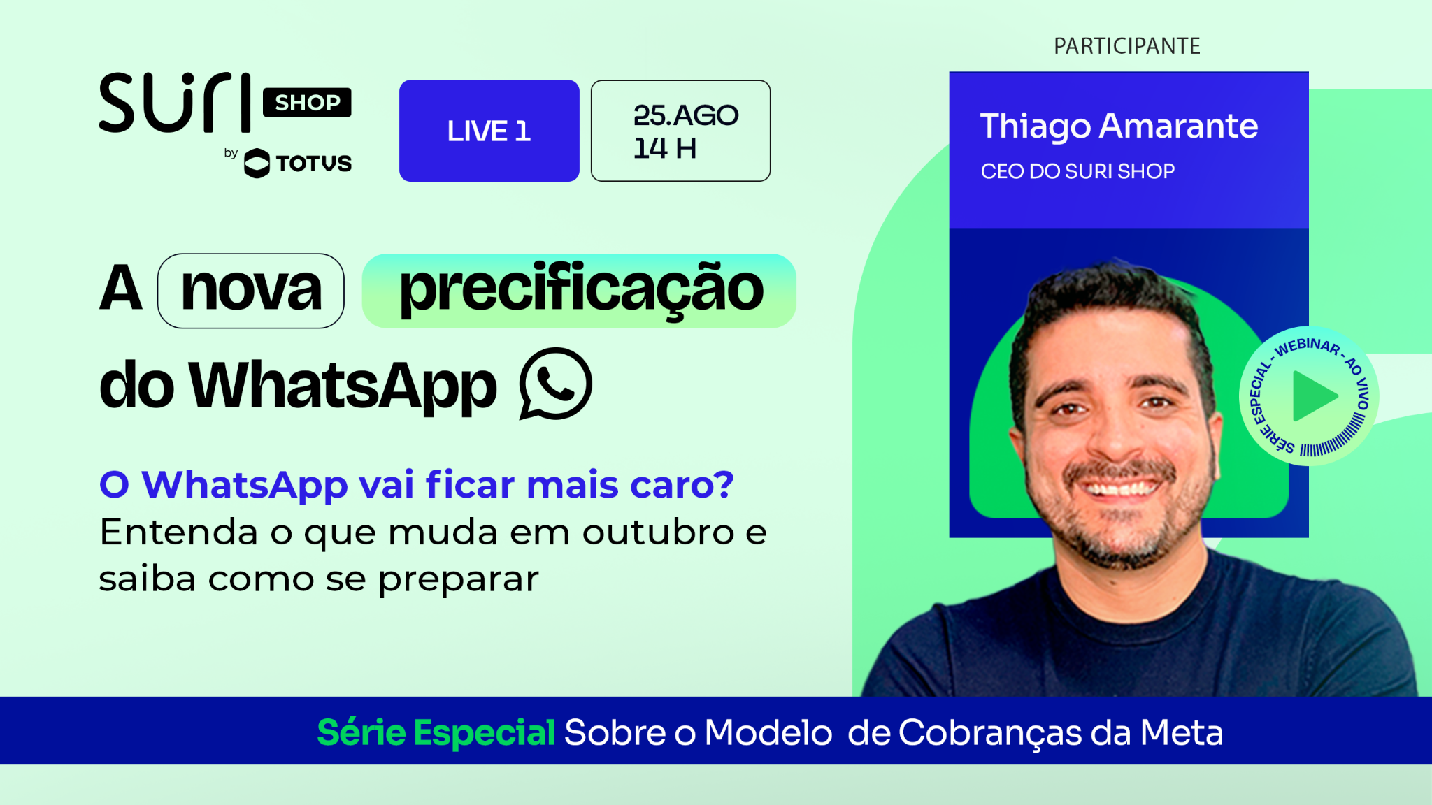 Live 1 — A nova precificação do WhatsApp, com Thiago Amarante